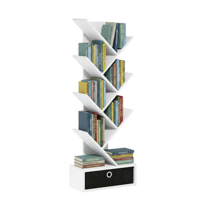 Wooden bookcase with sleek design and sturdy construction