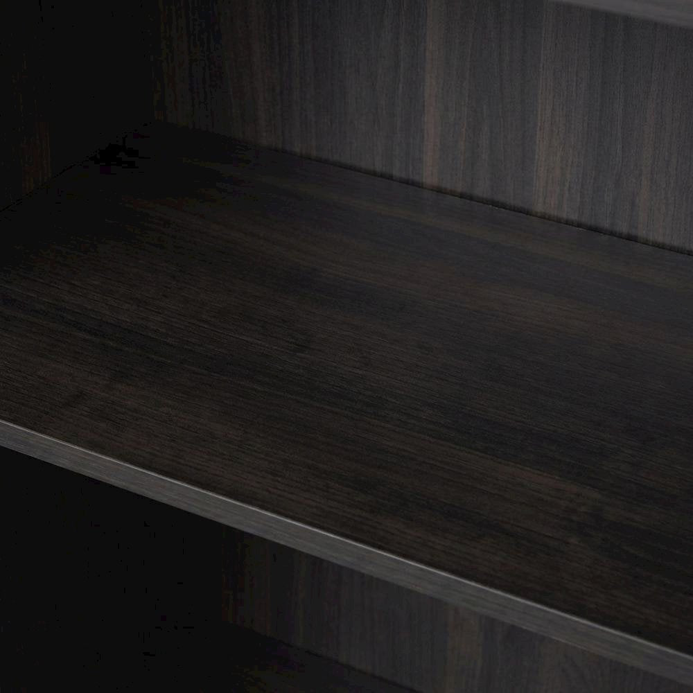 Espresso 3-Shelf Bookcase with Sturdy Wood Frame for Living Room Storage
