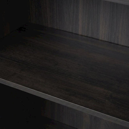 Espresso 3-Shelf Bookcase with Sturdy Wood Frame for Living Room Storage