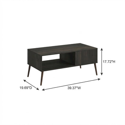 Espresso Mid Century TV Stand for TVs up to 40 inches with Wood Legs