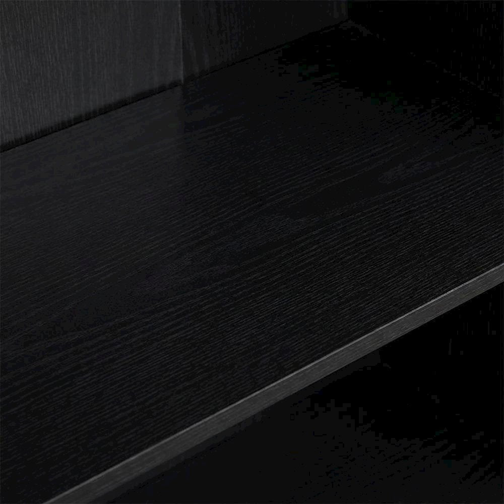 Black 5-Shelf Bookcase with Sturdy Storage and Open Shelving Design