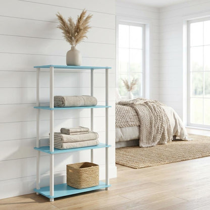 Wooden Bookcase with Open Shelving for Home Office Storage