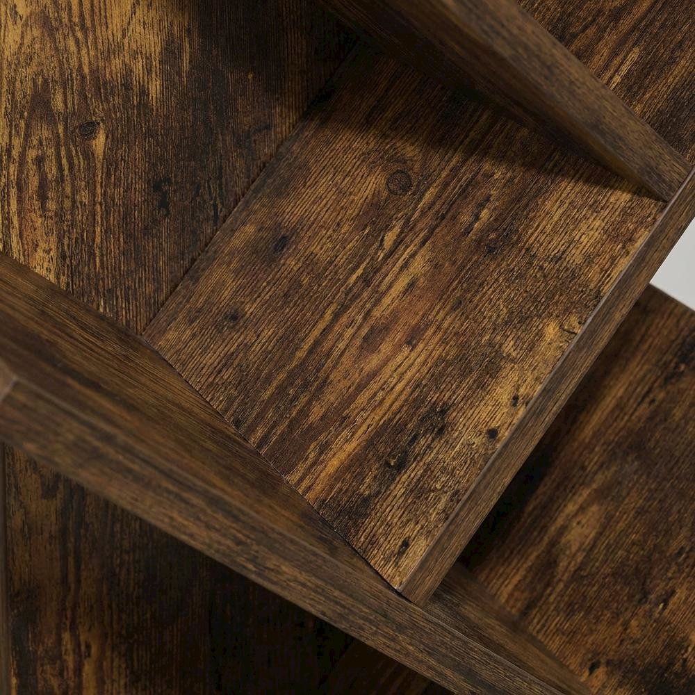 Wooden bookcase with spacious shelves and sturdy construction