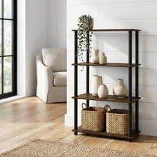 Wooden bookcase with versatile storage for home or office use