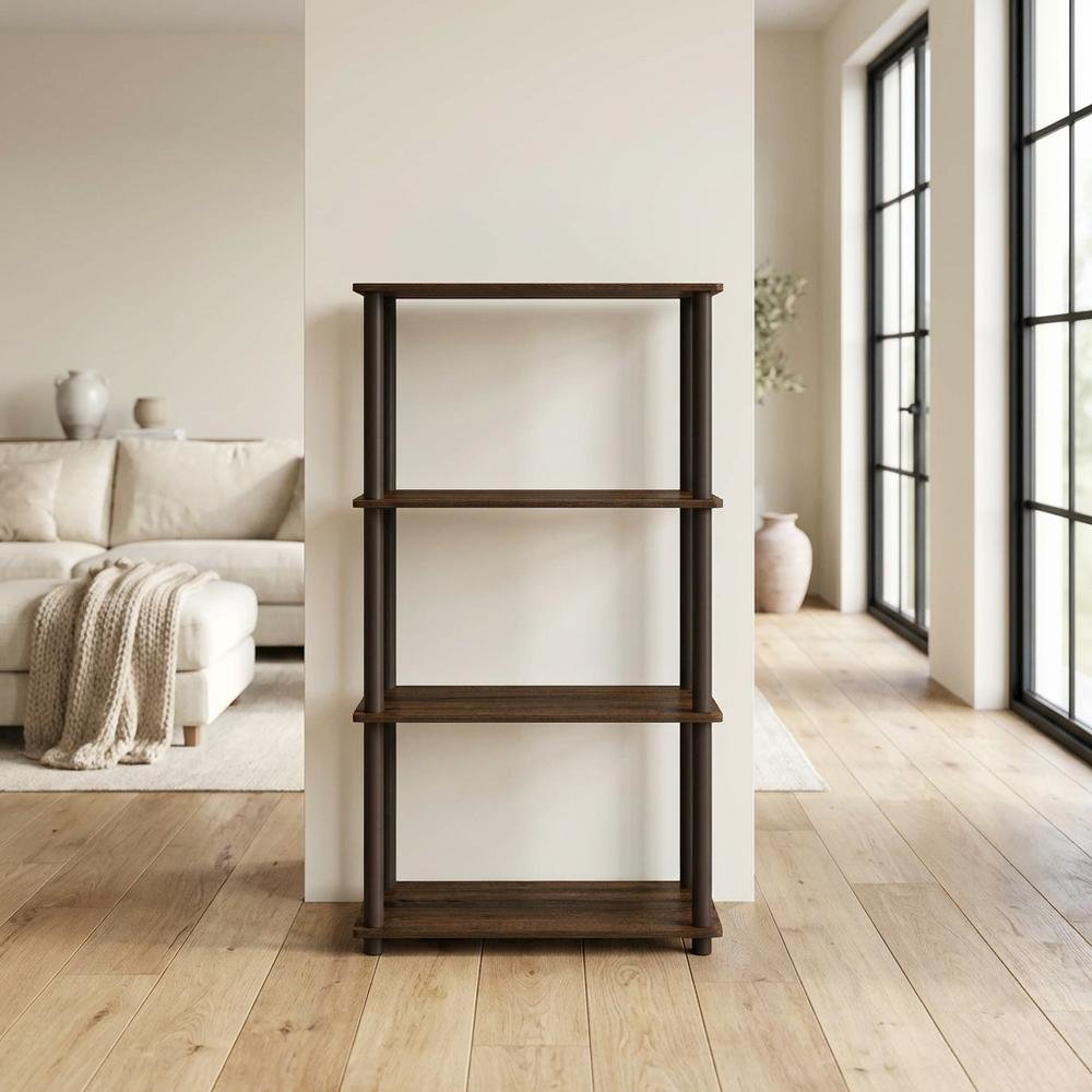 Wooden bookcase with versatile storage for home or office use