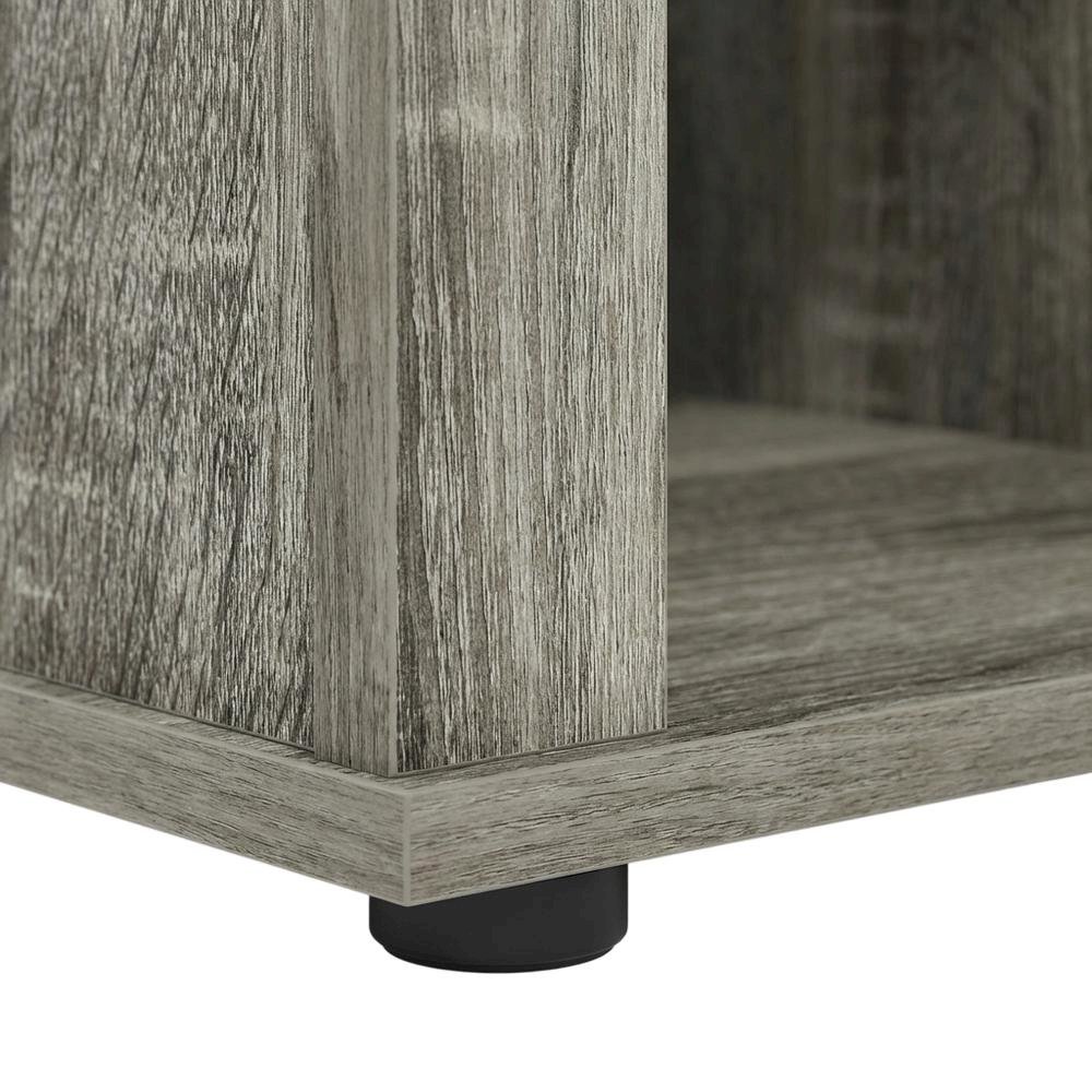 Gray Fireplace TV Stand with Open Storage for Up to 55-Inch Flat Screens