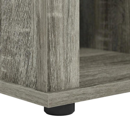 Gray Fireplace TV Stand with Open Storage for Up to 55-Inch Flat Screens