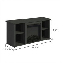 Brown Electric Fireplace TV Stand with Storage for 55 Inch Screens