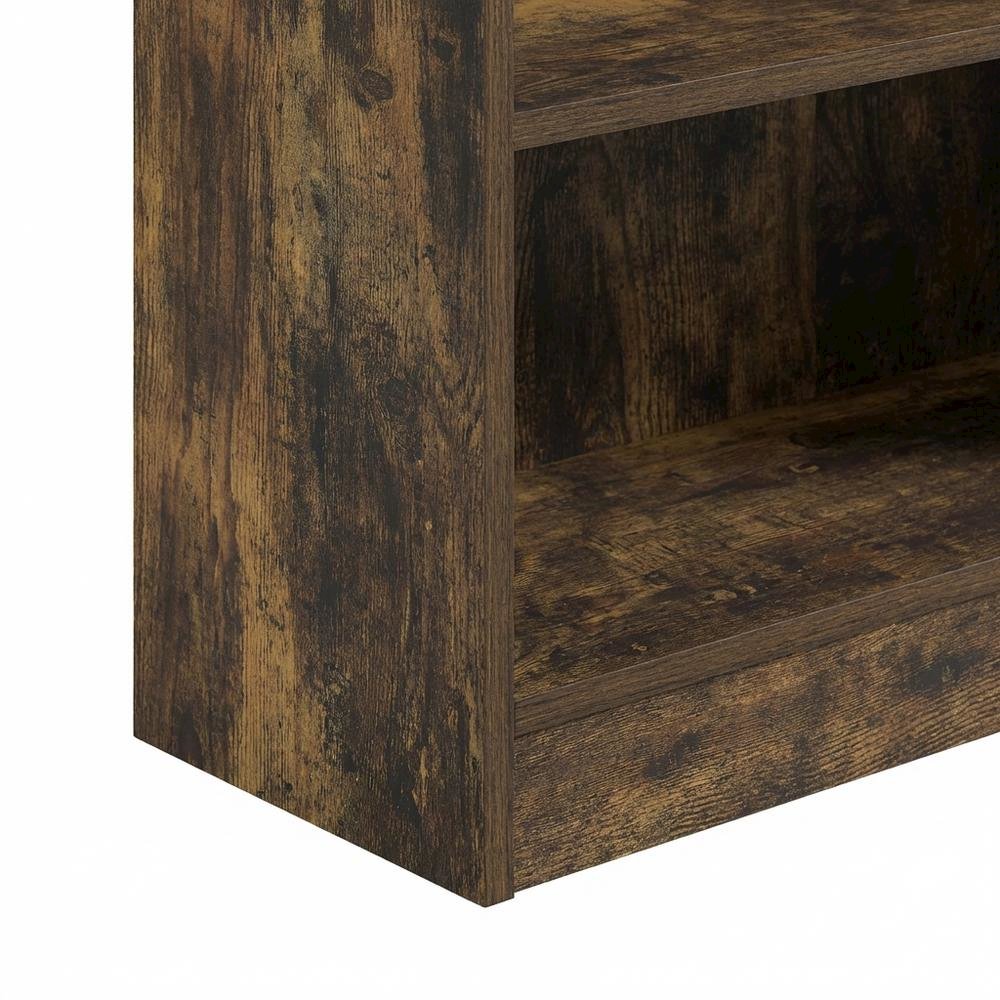 Wooden bookcase with clean design and sturdy construction