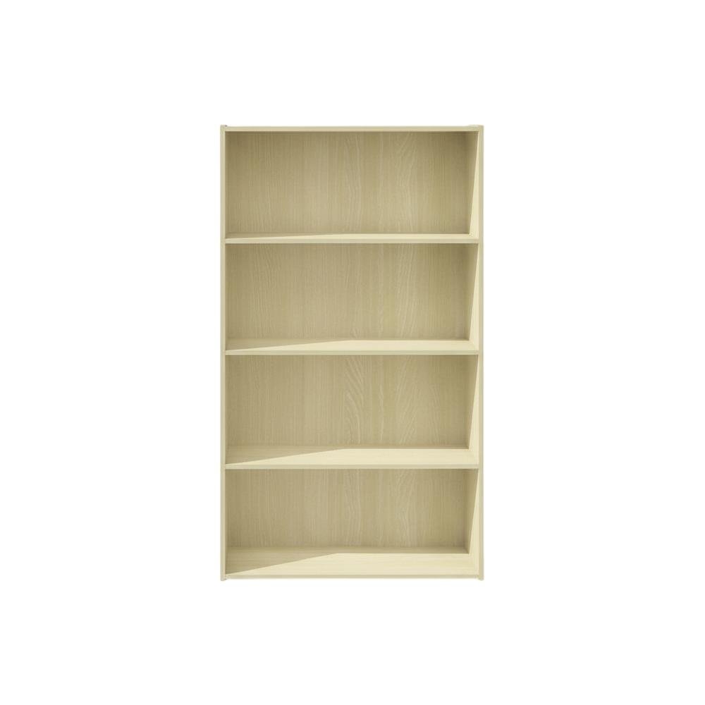 Wood Bookcase with Open Shelving for Home Office Storage
