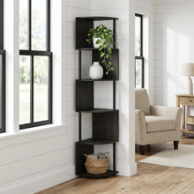 Wooden bookcase with clean design for living spaces