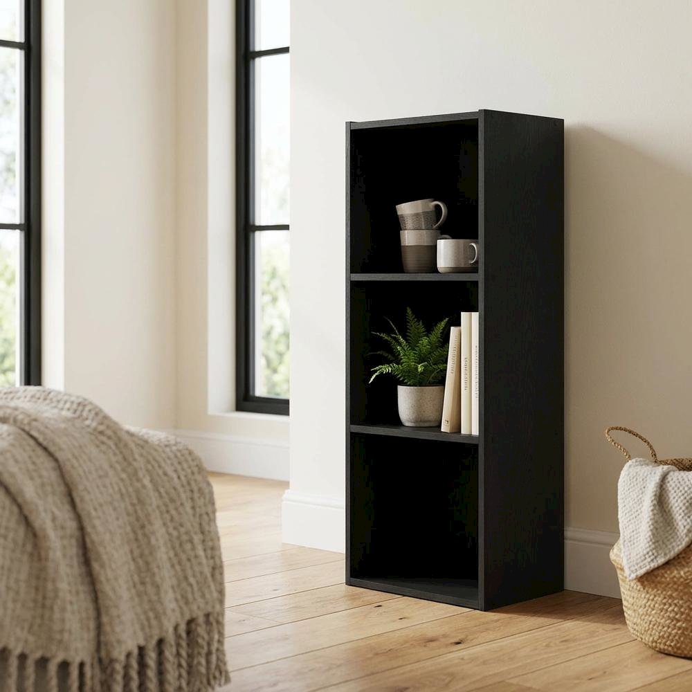 Blackwood 3-Tier Open Shelf Bookcase with Sturdy Wood Construction