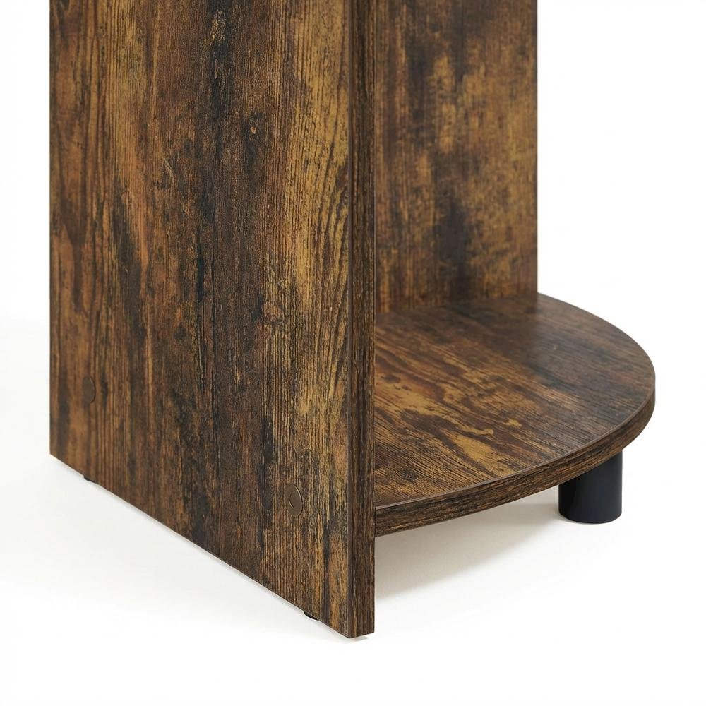 Amber Pine 4-Tier Corner Shelf with Sturdy Wooden Construction