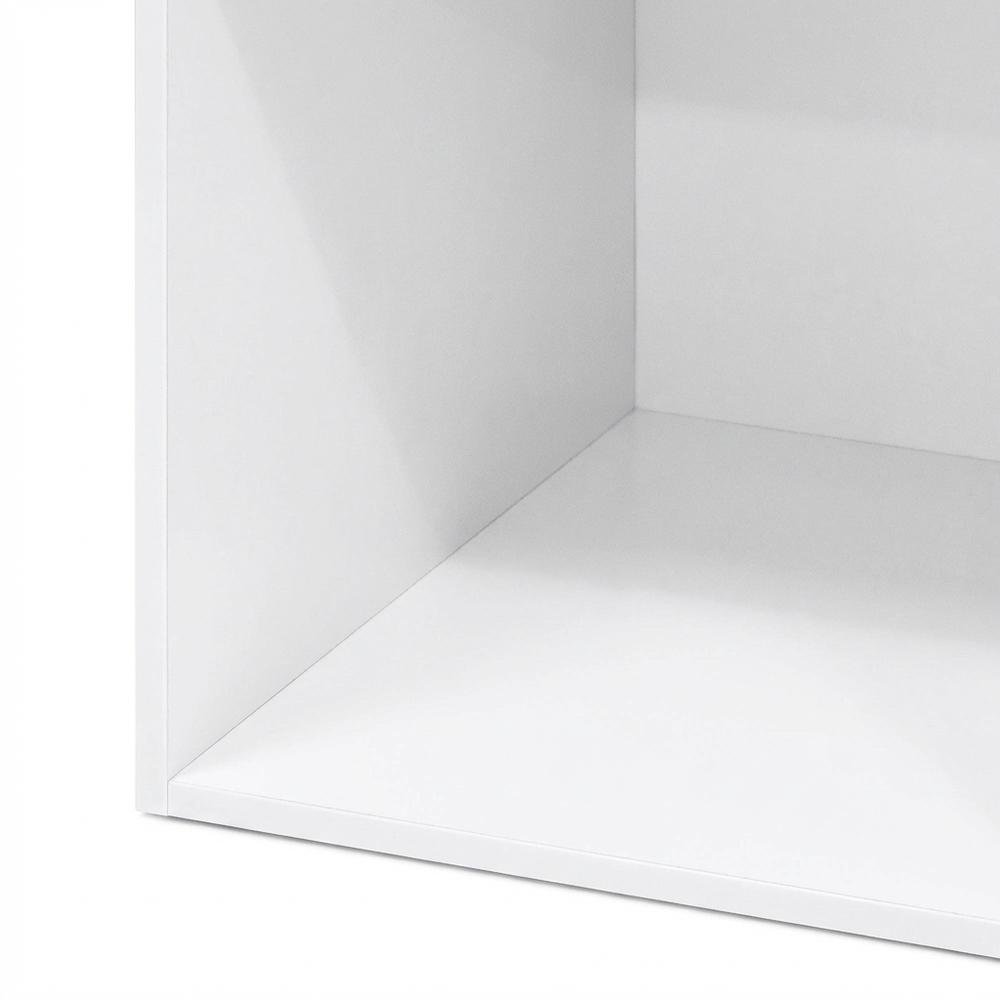 White 3-Tier Open Shelf Bookcase with Modern Design and Sturdy Construction