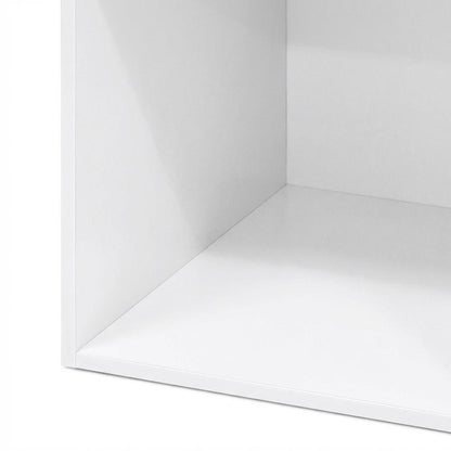 White 3-Tier Open Shelf Bookcase with Modern Design and Sturdy Construction