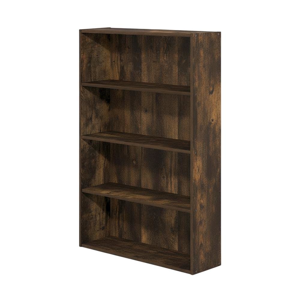 Wooden Bookcase with Sturdy Construction and Space-Saving Design
