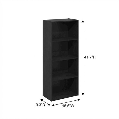 Blackwood 4-Tier Open Shelf Bookcase with Sturdy Wooden Construction