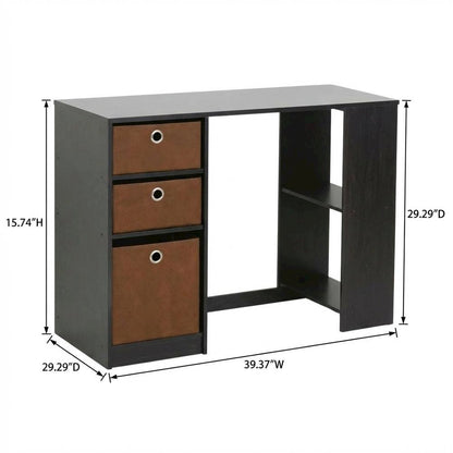 Modern Espresso Computer Desk with Spacious Surface and Sturdy Build