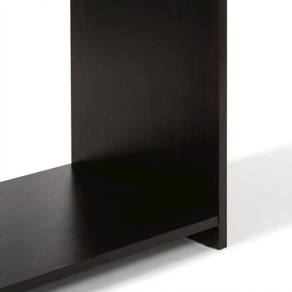 L-Shaped Desk, Bookshelves in Espresso Finish, Space-Saving Computer Workstation