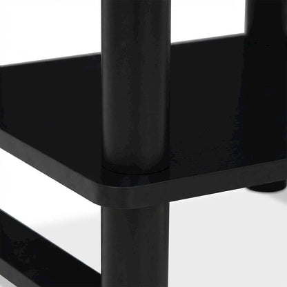 Espresso/Brown Tall End Tables with Storage Bins - Set of 2