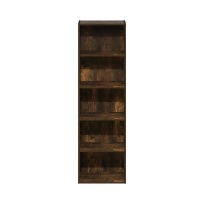 Wooden bookcase in natural finish with sturdy construction for home, office use