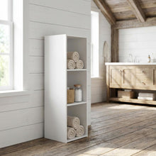 White Wood Bookcase with Spacious Shelves and Sleek Design