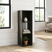 Wood Bookcase in Warm Brown Finish with Sturdy Design for Home Storage