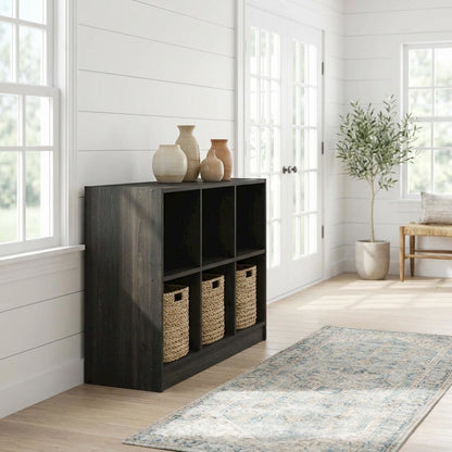 Wooden Bookcase with Open Shelf Design for Home Office and Living Room