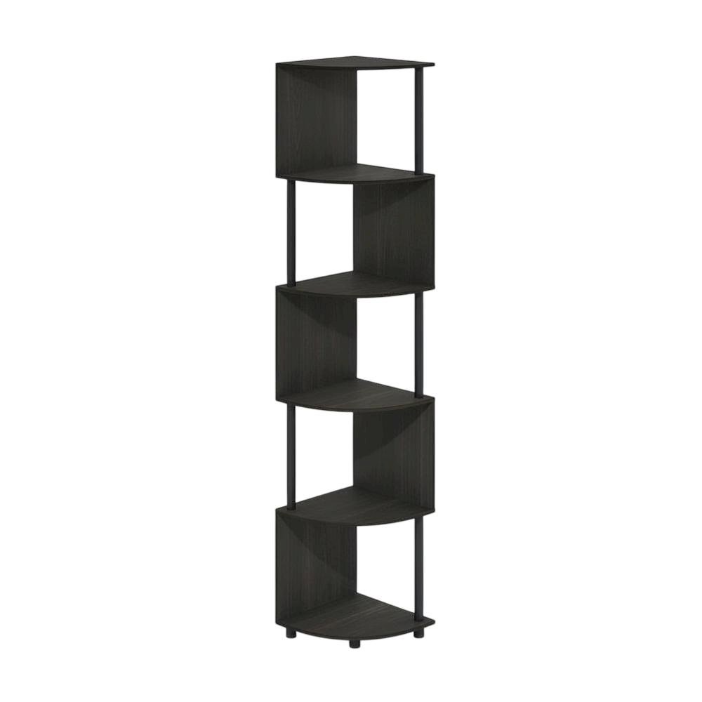 Wooden bookcase with clean design for living spaces