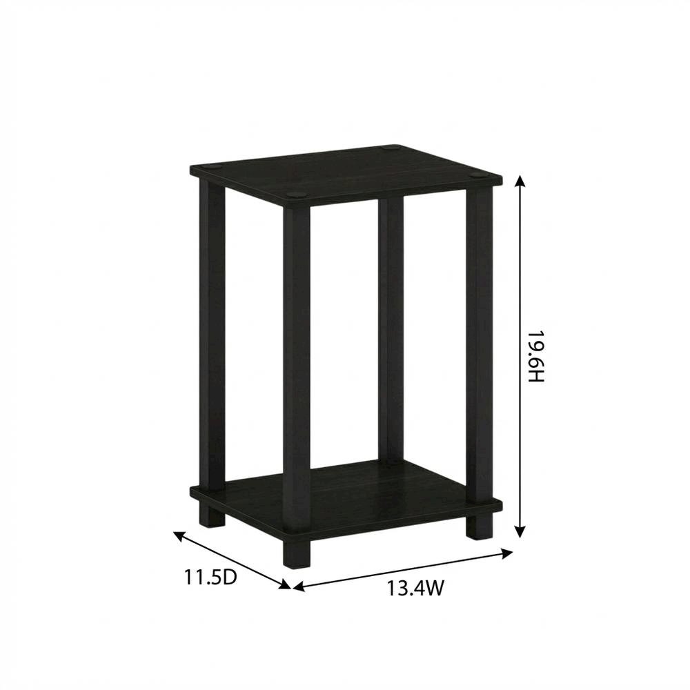 Black Wood Nightstand with Compact Design and Modern Look
