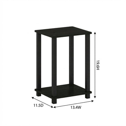 Black Wood Nightstand with Compact Design and Modern Look