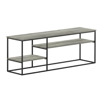 Modern TV Stand for 65 Inch TV with Wood Construction and Elegant Grey Finish