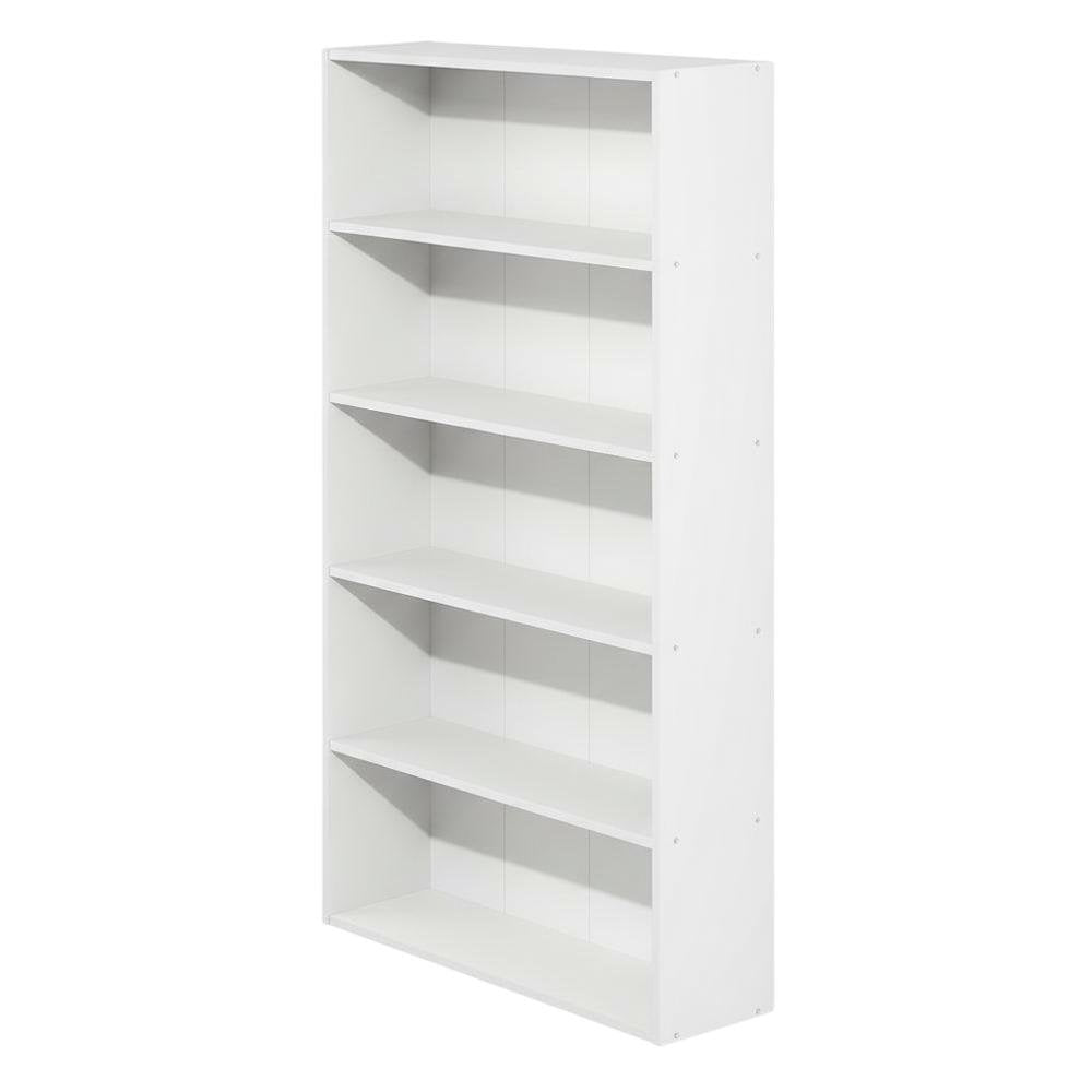 Wooden bookcase with clean design, sturdy construction, versatile storage