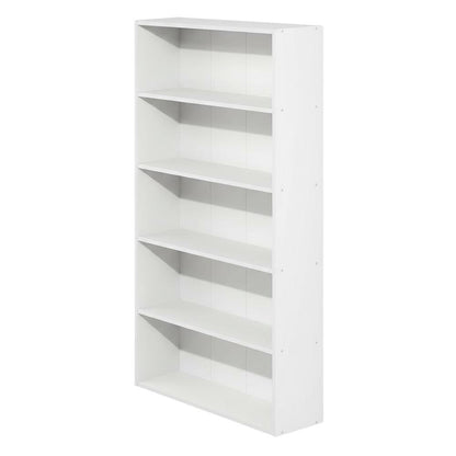 Wooden bookcase with clean design, sturdy construction, versatile storage