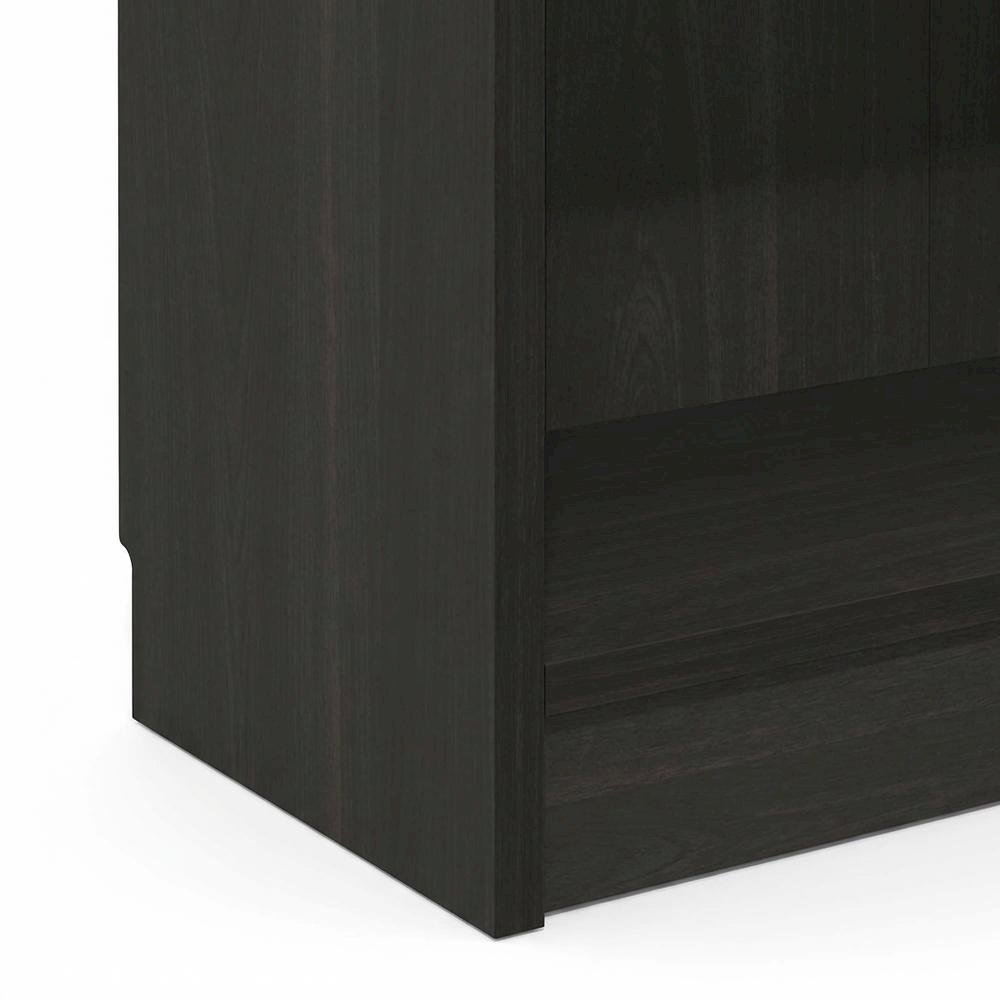 Wood bookcase with ample storage and modern design, ideal for home or office use