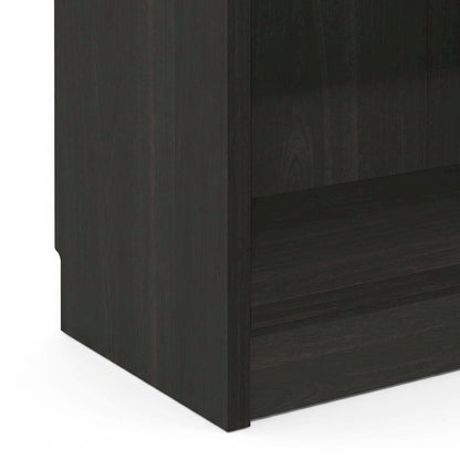 Wood bookcase with ample storage and modern design, ideal for home or office use