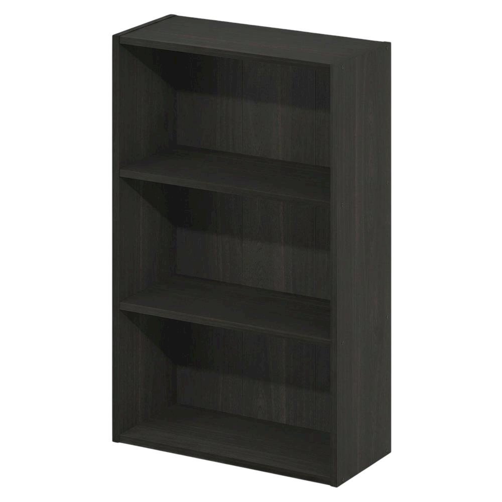 Wood bookcase with ample storage and modern design, ideal for home or office use
