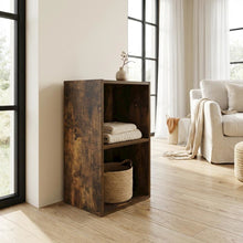Wood Bookcase with Open Shelving for Home or Office Storage