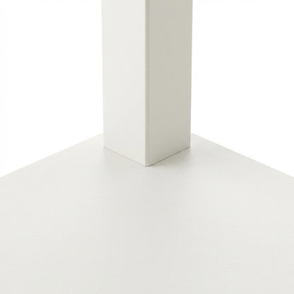 White wood nightstand with compact design and versatile surface
