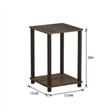 Walnut and Brown Wooden End Table with Sleek Design
