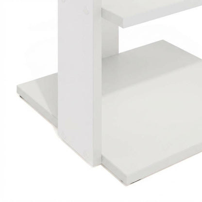 White 8-Tier Vertical Shoe Tower, Free Standing Space Saving Closet Organizer