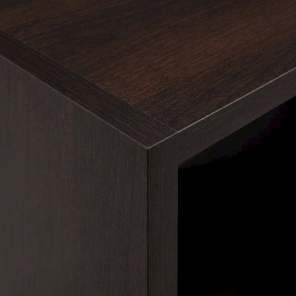 Wooden bookcase with open shelving and sturdy construction
