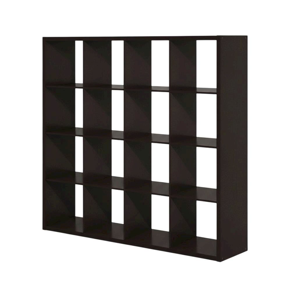 Wooden bookcase with open shelving for versatile storage