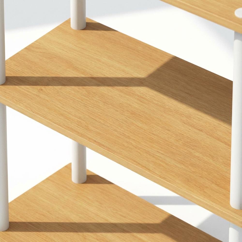 Wooden bookcase with modern design for living room or office storage