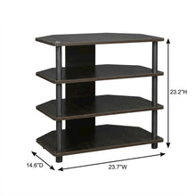Espresso 4-Tier TV Stand, Easy Assembly, Composite Wood Construction