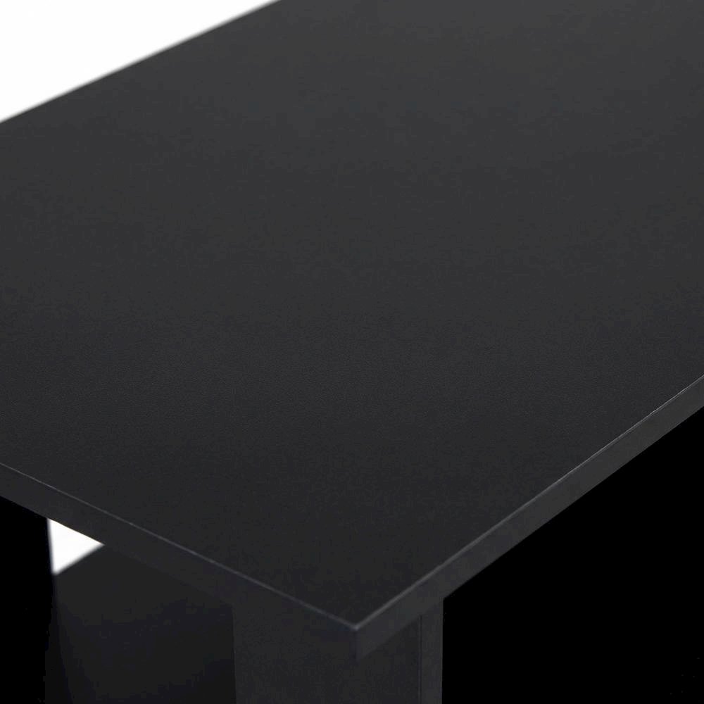 Simplistic TV Stand with Black Espresso Finish and Bin Drawers for Storage