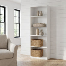 Wooden Bookcase with Adjustable Shelves for Home Office Storage
