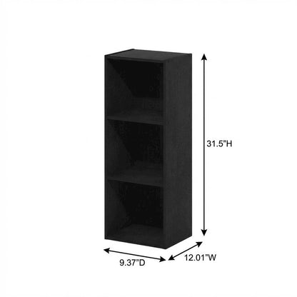 Blackwood 3-Tier No Tool Assembly Bookcase with Open Shelves for Storage