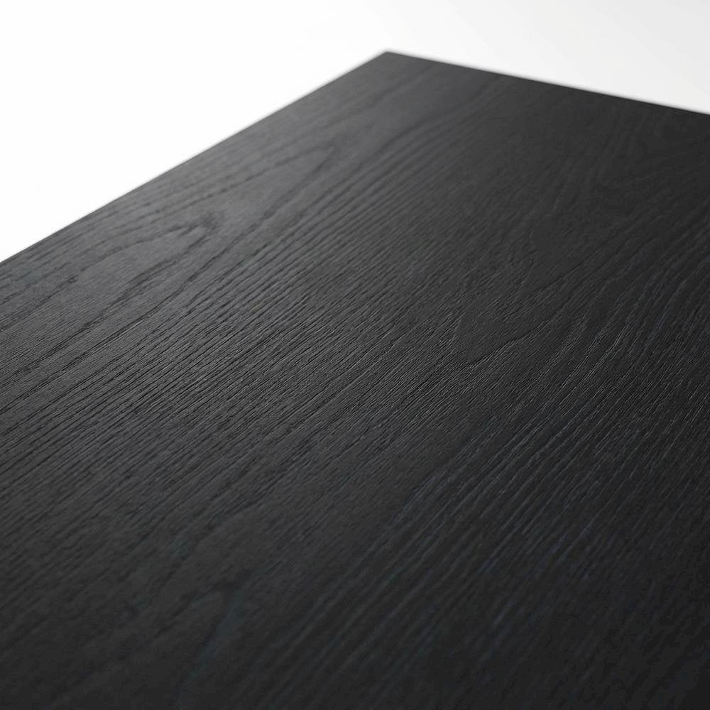Darkwood Office Desk With H-Legs And Drawer For Workspace