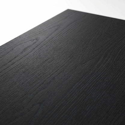 Darkwood Office Desk With H-Legs And Drawer For Workspace
